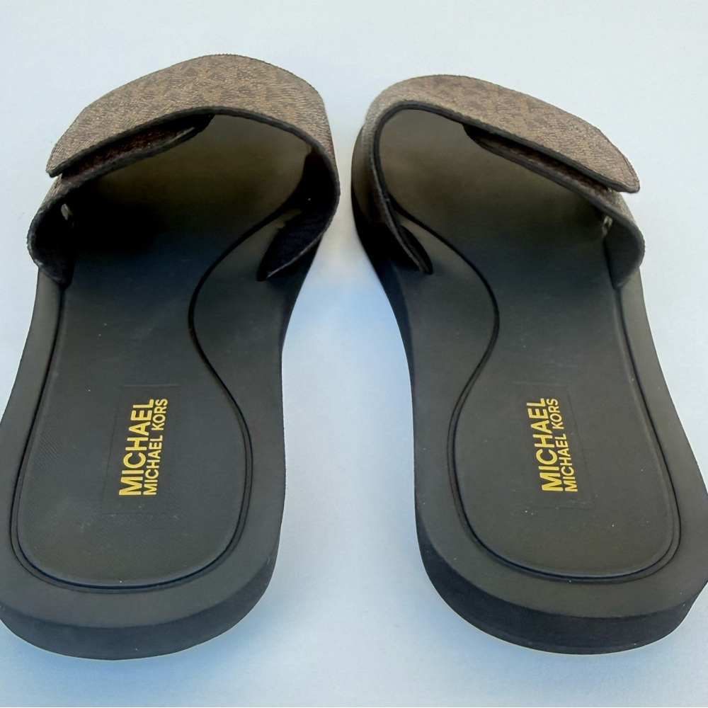 ✨👡 New Michael Kors  Slide Sandals – Brown Size 8 (No Box) 👡✨ - Picture 3 of 7